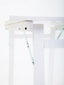 Tavolo Pieghevole Salvaspazio 80x120x71,5-75,5 cm Party in Legno e Laminato Bianco