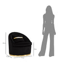 Poltrona Space Plus Nera Ø 75x80 cm in Legno 