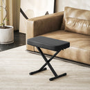 Sgabello per Pianoforte Pieghevole e Regolabile 60x32x53-63 cm in Pelle PU Nero   
