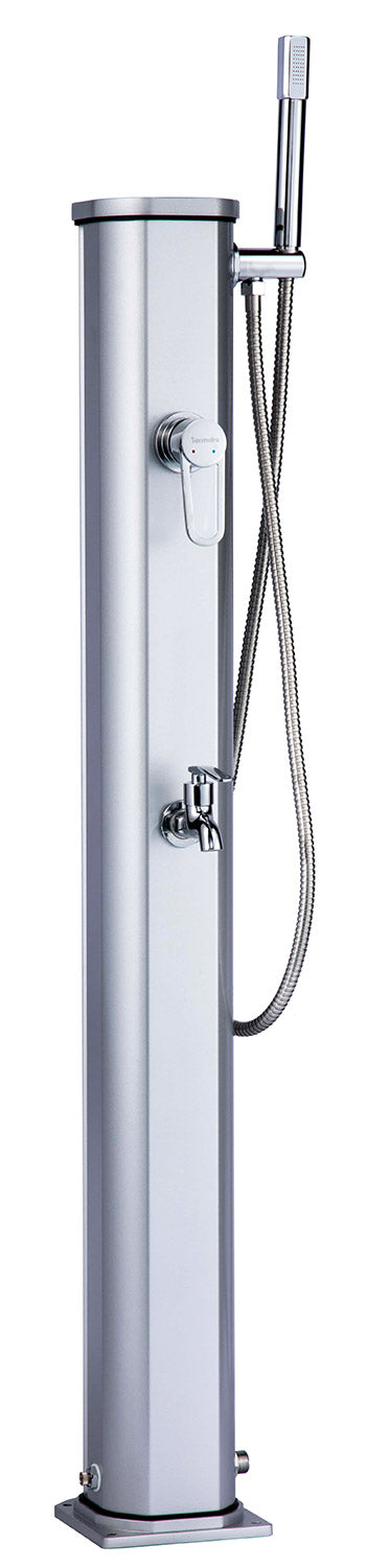 online Mini-Solar-Gartendusche, 20-l-Fußwaschmischer und Handbrause aus metallischem Aluminium