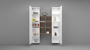 Parete Attrezzata Soggiorno 140x30x180 cm Maruska n°22 Bianco Lucido