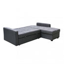 Divano Letto Cedric 208x87/145x88 cm  in Tessuto Grigio scuro