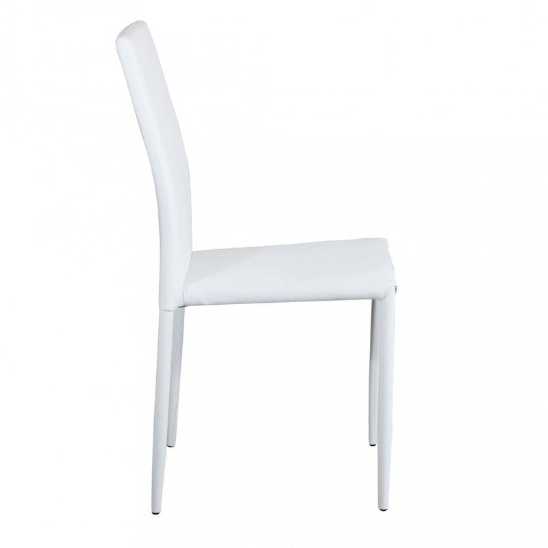 Sedia Cammie 41x50x91 h cm in Similpelle Bianco