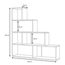Libreria a scala Alis 145x145 cm rovere