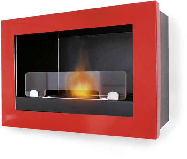 online Bioethanol Wandkamin 45x65 cm Karlsen Treviso Rot