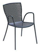 Set 2 Sedie da Giardino 56x62x84 cm in Acciaio con Braccioli RD Italia Sonia Antracite