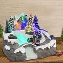 Villaggio Natalizio 20x19x16 cm in Resina con Luci Suoni e Movimento