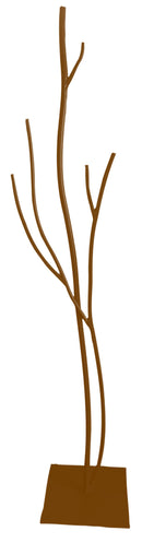 Appendiabiti da Terra 33x33x178 cm in Ferro Battuto Vasconi Castagno Marrone