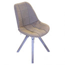 Sedia Natan 48x44x47/84 h cm in Legno e PVC Tortora