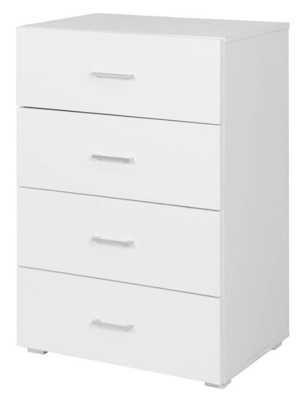 sconto Kommode mit 4 Schubladen 60 x 41 x 87 cm aus weißem MDF