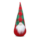 Gnomo di Natale H45 cm con Luce Rosso con Cappello Scozzese