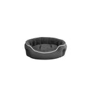 Cuccia Imbottita per Cani e Gatti in Poliestere Coccole Grigio Scuro
