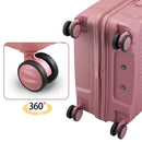 Set 3 Valigie Rigide 90-59-38L Ruote Easy Roll e Manico Telescopico in ABS Rosa      