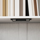 Libreria Moderna con 5 Ripiani 60x23.8x179,2 cm con Armadietto alla Base in Legno Bianco  