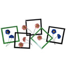 Decorazione da Parete in in metallo blu fucsia verde fiori cm 125,7x61x5,7