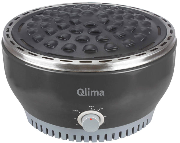 Qlima Njoy Tragbarer Holzkohle-Tischkohlegrill Schwarz online