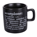 Tazzina Caffè Zodiaco "scorpione" Ø6x6,5 cm in Bone China VdE Tivoli 1996 Nero