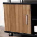 Mobile Porta TV Fino a 55" 120x40x52,2 cm con Ante e Ripiani Marrone