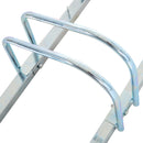 Rastrelliera Portabici 6 Posti in Acciaio 160x33x27 cm Argento 