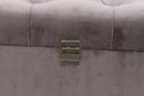 Panca Contenitore 121x51x47 cm in Velluto Soriani Grigio