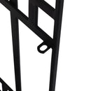 Scaffale da Giardino a 3 Ripiani in Acciaio Nero 61x29.5x120 cm 
