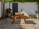 Tavolo con Panche da Campeggio 177x154x74 cm in Legno