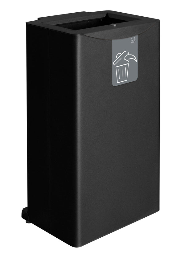 Pattumiera Sistema di Raccolta Rifiuti 44,5x35xh84 cm in Acciaio Apertura Frontale Nero prezzo