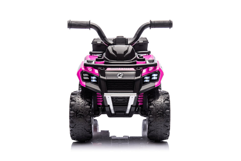 Quad Elettrico per Bambini Safari 6V con Bauletto Posteriore Rosa  