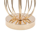 Lampada da Tavolo Ovy Ø32,5x62 cm in Ferro PVC e Tessuto Oro e Nero