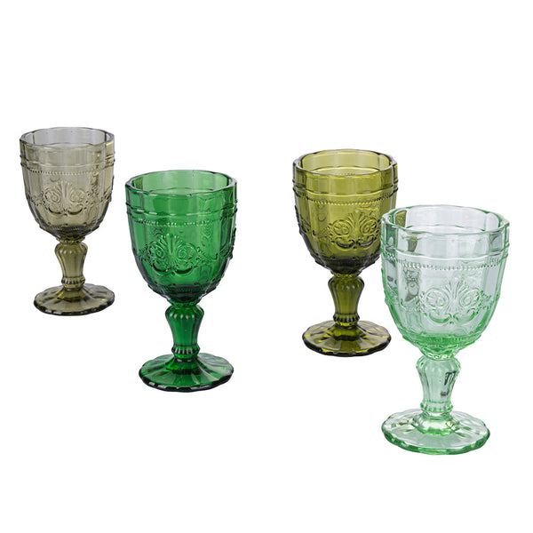 sconto Set mit 4 Syrah Greenery Gläsern in Villa d'Este Home Tivoli Green Glass
