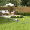 Set Agility Dog con 4 Archi Componibili e Borsa da Trasporto Blu e Giallo      