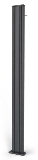 Doccia Solare da Esterno Giardino 30L Miscelatore e Lavapiedi Arkema Spring S Fascia Inox Grigio An