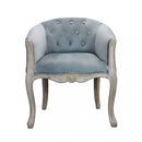 Poltrona Coreen in Velluto Grigio 61x61x71 h cm in Legno Grigio