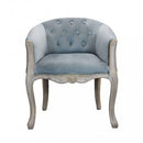 Poltrona Coreen in Velluto Grigio 61x61x71 h cm in Legno Grigio