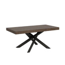 Tavolo Allungabile 200-304x90x77 cm Volantis Noce Telaio Antracite 