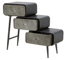 Mobiletto 3 Cassetti Iron School 86x29,5x71 cm in Ferro Grigio