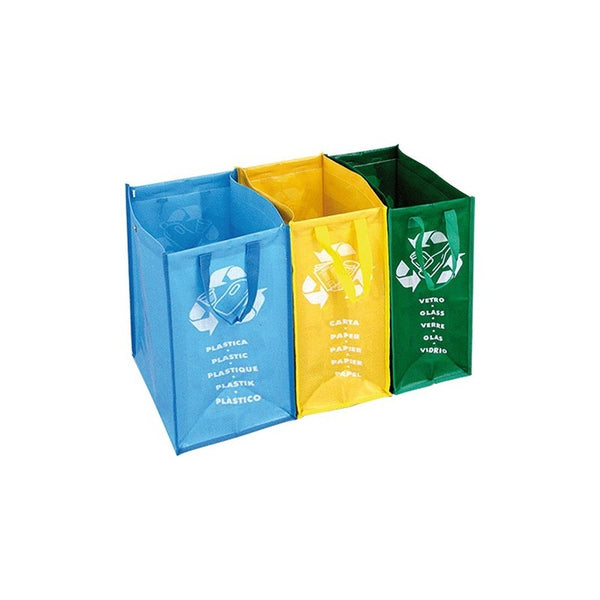 Set mit 3 farbigen Taschen zur separaten Selbsthaltung für den Schrank sconto