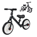 Bicicletta Pedagogica Evolutiva per Bambini da 2-5 Anni Sellino Regolabile in Metallo Nero 