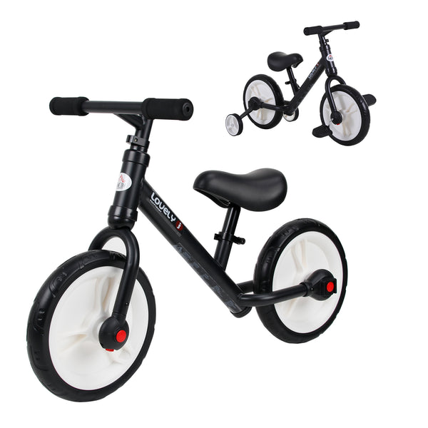 Bicicletta Pedagogica Evolutiva per Bambini da 2-5 Anni Sellino Regolabile in Metallo Nero sconto
