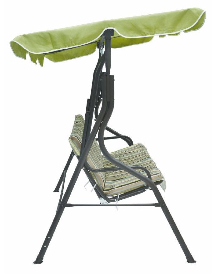 Dondolo da Giardino 3 Posti in Metallo Soriani Righe Fantasy