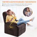 Poltrona Alzapersona Elettrica 1 Motore in Tessuto Marrone