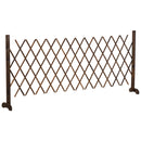 Recinzione da Giardino con Larghezza Regolabile 37-225 cm in Legno Effetto Carbonizzato