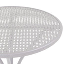 Tavolo da Giardino Rotondo Ø90cm in Acciaio Ivrea Bianco