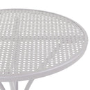 Tavolo da Giardino Rotondo Ø60cm in Acciaio Ivrea Bianco