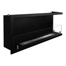 Camino a Bioetanolo da Incasso ad angolo 120x22,4x45 cm Sutri 120 DX Nero 