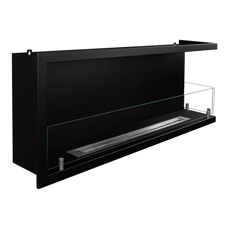 Camino a Bioetanolo da Incasso ad angolo 120x22,4x45 cm Sutri 120 DX Nero 