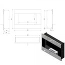 Camino a Bioetanolo da Parete 90x65,2 cm Flig Boston Satinato