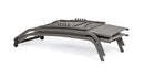 Lettino Prendisole da Giardino 61x192x96 cm con Ruote in Alluminio Tortora