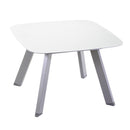 Set Salotto da Giardino 2 Poltrone e Tavolino in Alluminio Riverside Bianco