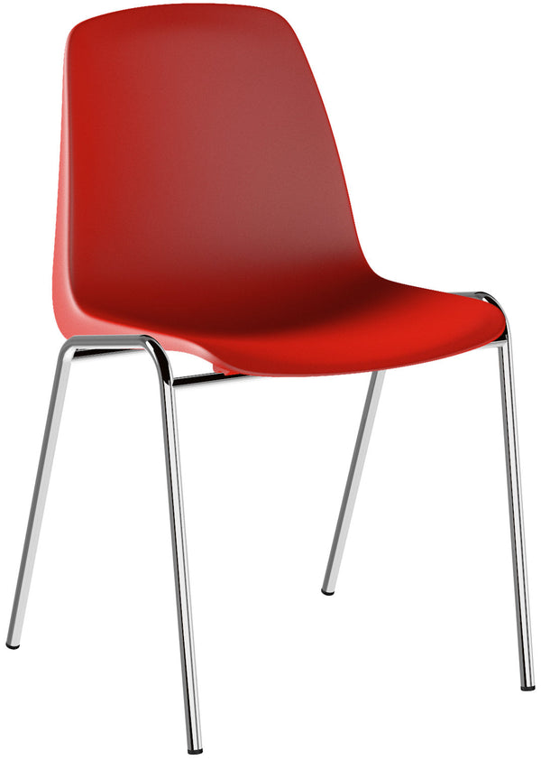 Tosini Büro-Wartestuhl Verona Rot aus Polypropylen sconto